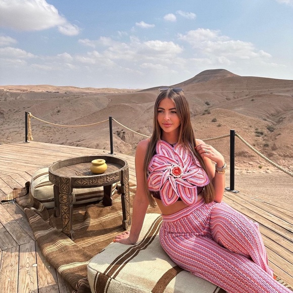 Zara Flower Crochet Knit Crop Top - Picture 7 of 17